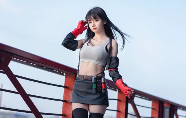 Картинка Asian, cosplay, dark hair, Final Fantasy VII, Tifa Lockhart, MaoDaRen