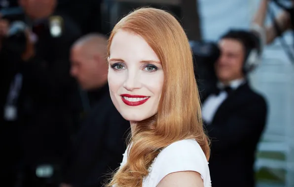 Взгляд, поза, улыбка, макияж, актриса, фотосессия, hair, Jessica Chastain