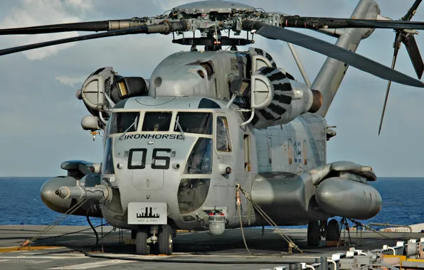 Картинка вертолёт, военный, транспортный, тяжёлый, CH-53, Sea Stallion