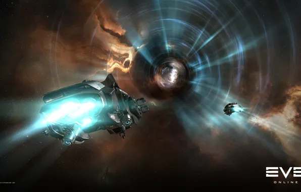 Туманность, Космос, space, космический корабль, eve online, space ship, червоточина, космоопера