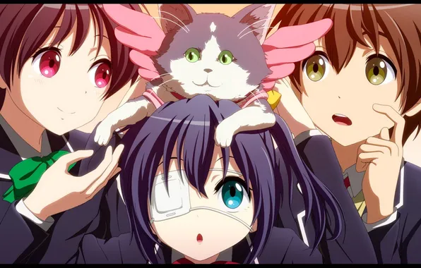 Аниме, Takanashi Rikka, Chuunibyou demo Koi ga Shitai, Tsuyuri Kumin