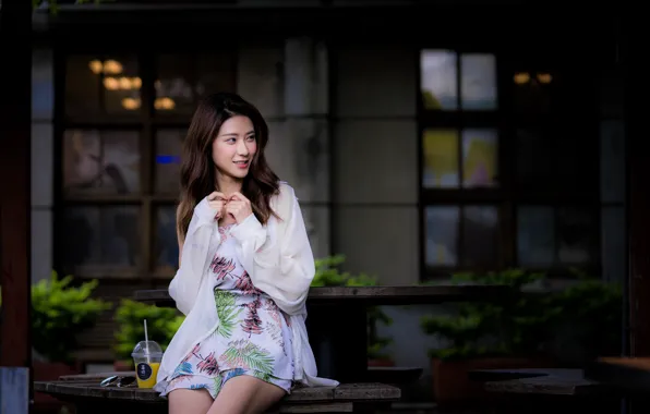 Девушка, платье, азиатка