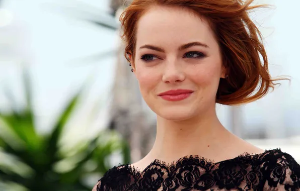 Портрет, макияж, актриса, прическа, красотка, рыжеволосая, боке, Emma Stone