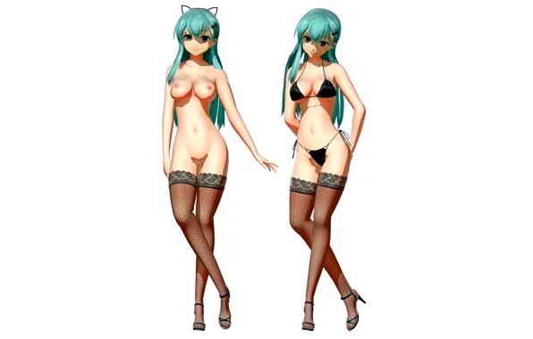 Girl, sexy, lingerie, pantsu, bra, cleavage, panties, thighhighs