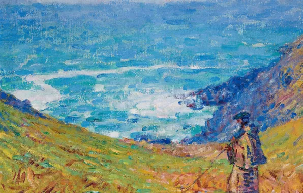 Пейзаж, картина, Джон Питер Расселл, John Peter Russell, Скалы в Фалезе