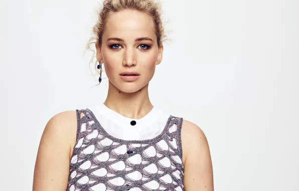 Взгляд, поза, макияж, актриса, look, pose, actress, Jennifer Lawrence