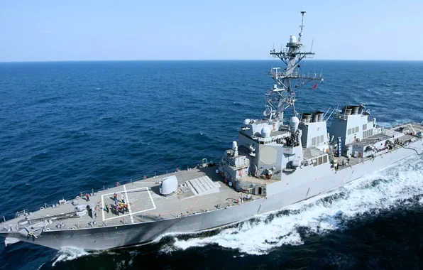 Эскадренный, миноносец, бункеровка, USS Decatur