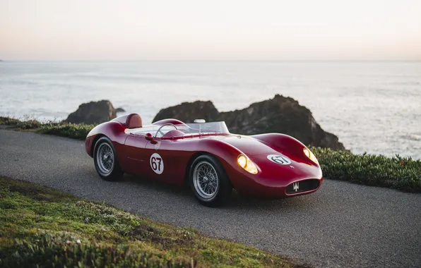 Maserati, 1957, ретро автомобили, единственный экземпляр, retro cars, Maserati 200SI, the only instance, Fantuzzi