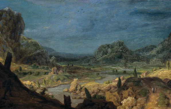 Пейзаж, масло, картина, 1632, Hercules Pieterszoon Seghers, Геркулес Сегерс, Долина реки