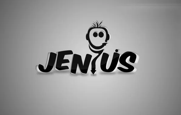Minimalism, gray, jenius