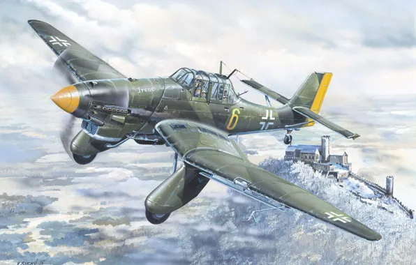 Germany, painting, Junkers, Luftwaffe, Ju.87A Stuka