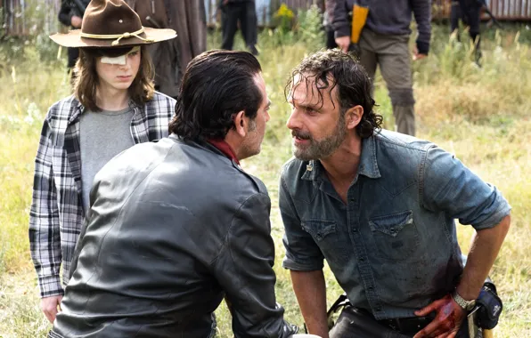 Jeffrey Dean Morgan, 7 сезон, The Walking Dead, Andrew Lincoln, Chandler Riggs, ходячие, 16 серия