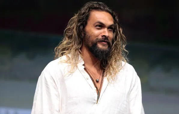 Портрет, рубашка, борода, актёр, Jason Momoa, Джейсон Момоа