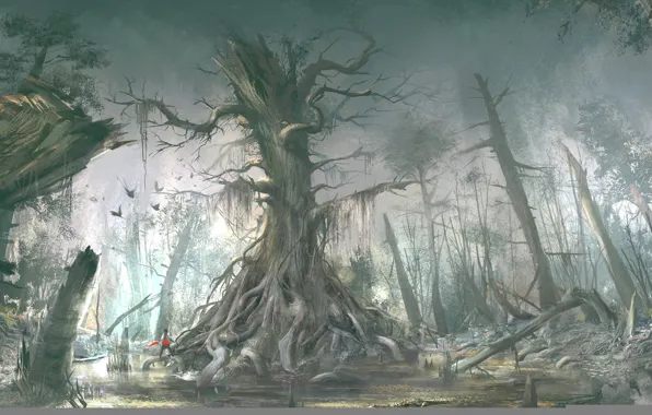Картинка лес, ассасин, Assassin's Creed III, Коннор Кенуэй, Кредо убийцы 3