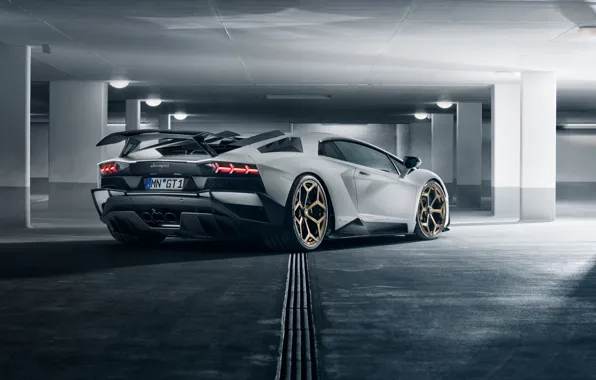 Lamborghini, суперкар, вид сзади, 2018, Novitec Torado, Aventador S