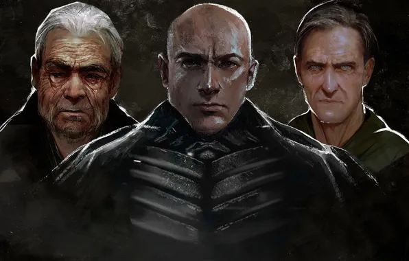 Люди, рисунок, трио, от панда, by panda