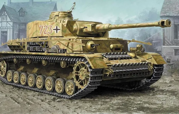 Германия, танк, вермахт, средний, панцерваффе, Pz.Kpfw.IV Ausf.J, Panzerkampfwagen IV Ausf.J Sd.Kfz.161/2