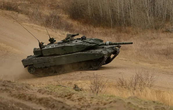 Дорога, танк, боевой, Leopard-A4M