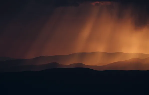 Rain, nature, hills, Ukraine