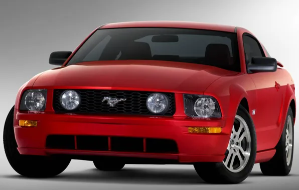 Лошадь, Mustang, красная