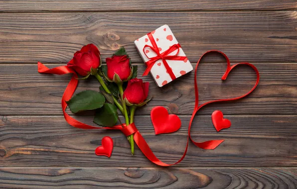 Картинка любовь, цветы, подарок, романтика, сердце, розы, букет, love