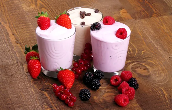 Картинка ягоды, малина, кофе, молоко, клубника, смородина, ежевика, strawberry