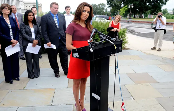 Девушка, платье, туфли, Eva Longoria