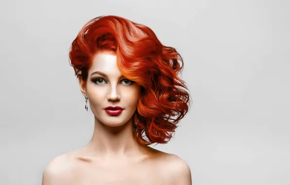 Картинка fashion, woman, redhead, makeup