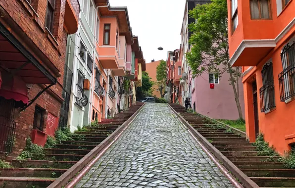 Street, houses, turkey, istanbul