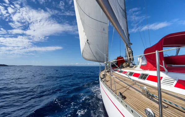 Море, путь, яхта, парус