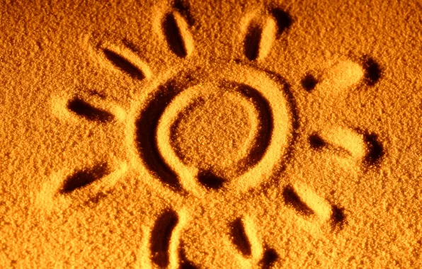 Картинка песок, солнце, настроение