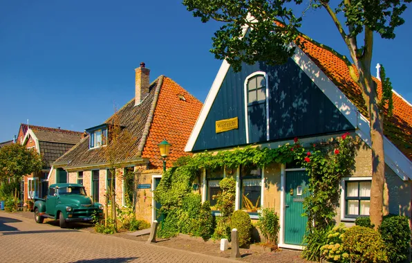 Картинка город, фото, дома, Нидерланды, Den Hoorn Texel