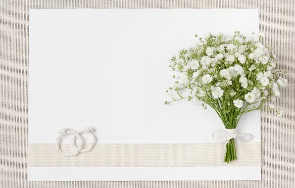 Цветы, букет, white, свадьба, flowers, ring, bouquet, wedding