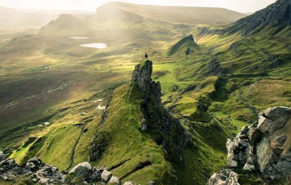 Картинка зелень, холмы, Skye, The Quiraing