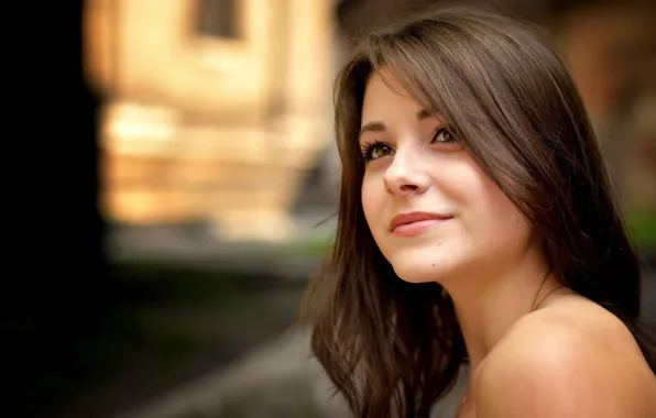 Girl, Model, brown hair, brown eyes, model, look, cute, looking