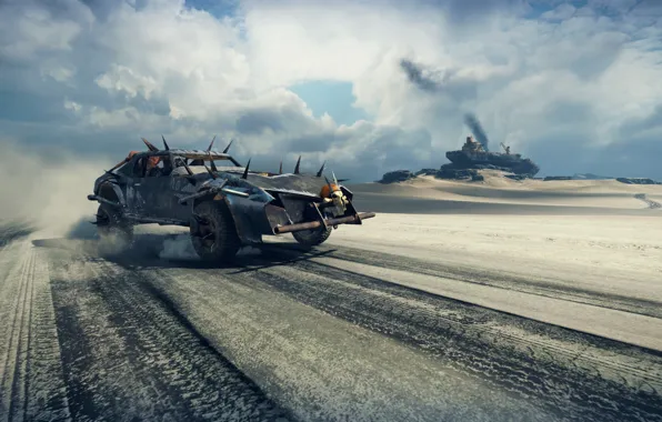 Car, skull, game, Mad Max