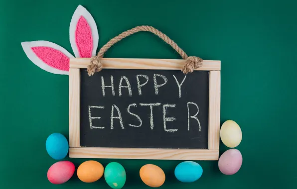 Картинка яйца, colorful, Пасха, доска, wood, spring, Easter, eggs