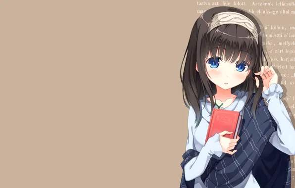 Девушка, фон, книга