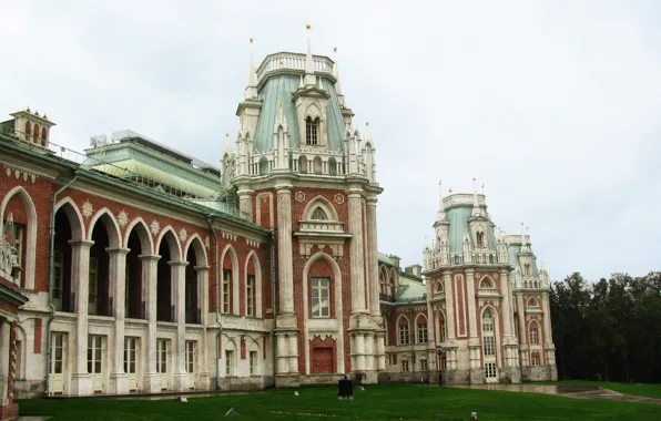 Крыша, замок, Москва, Царицыно
