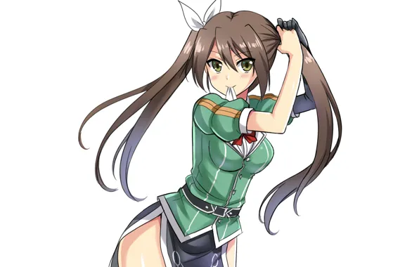 Girl, sexy, long hair, brown hair, anime, beautiful, pretty, attractive