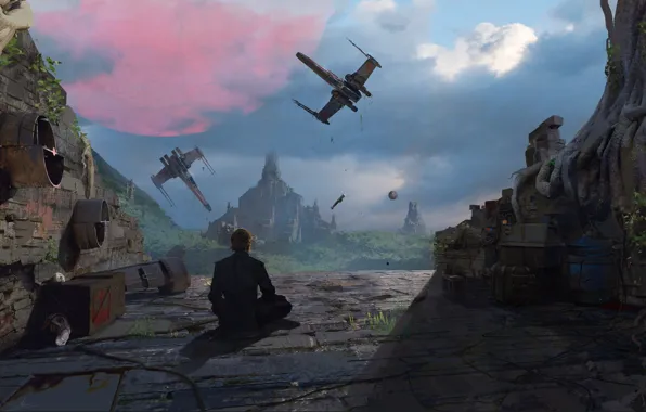 Поза, человек, летательные аппараты, The Moment, ILM Art Department