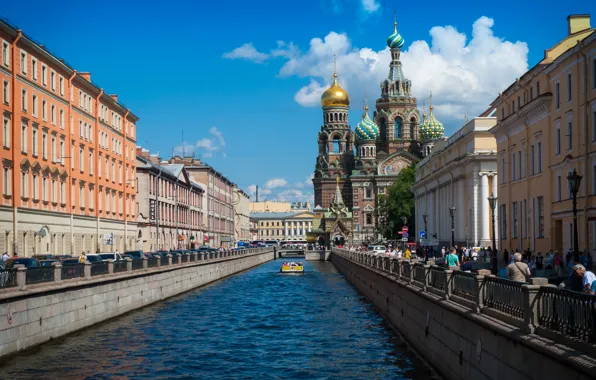 Канал, храм, С-Петербург