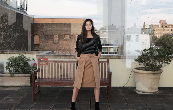 Woman, young, beautiful, model, brunette, clothes, charming