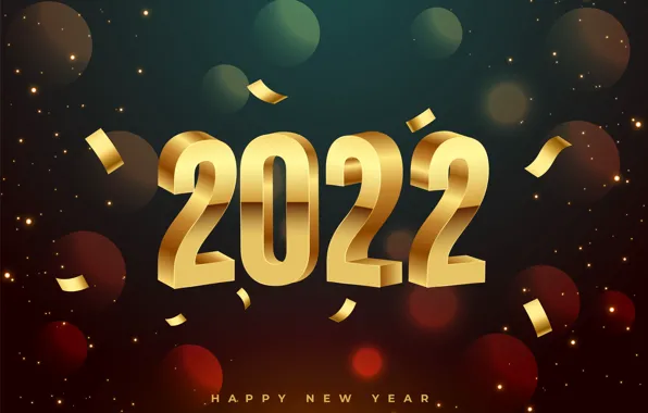 Фон, золото, цифры, Новый год, golden, new year, happy, decoration