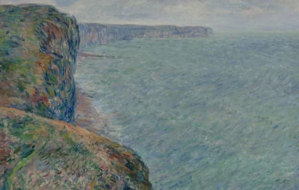 Пейзаж, картина, Claude Monet, Клод Моне, Вид на Море со Скал