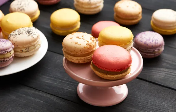 Colorful, печенье, десерт, sweet, dessert, cookies, macaron, макарун