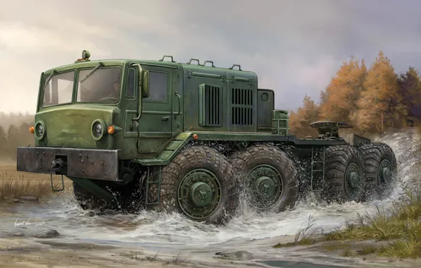Тягач, МАЗ, МАЗ-537, Седельный, Четырёхосный