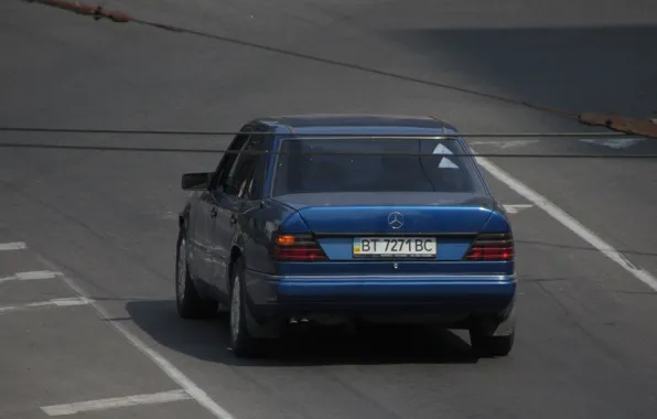 Дорога, city, город, mercedes, мерседес, road, синяя машина