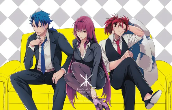 Девушка, аниме, арт, парни, Fate/Grand Order
