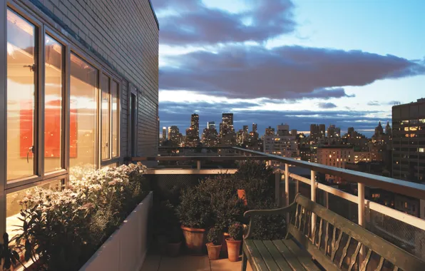 Картинка дизайн, стиль, интерьер, балкон, мегаполис, New York city, городская квартира, жилое пространство